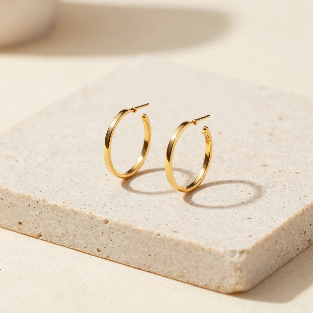 Aretes Argolla Minimalistas Aura